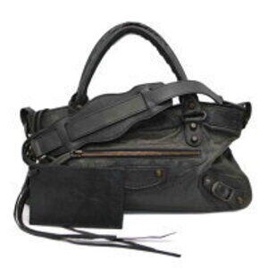 BALENCIAGA The First Leather Handbag Noir Black Bag